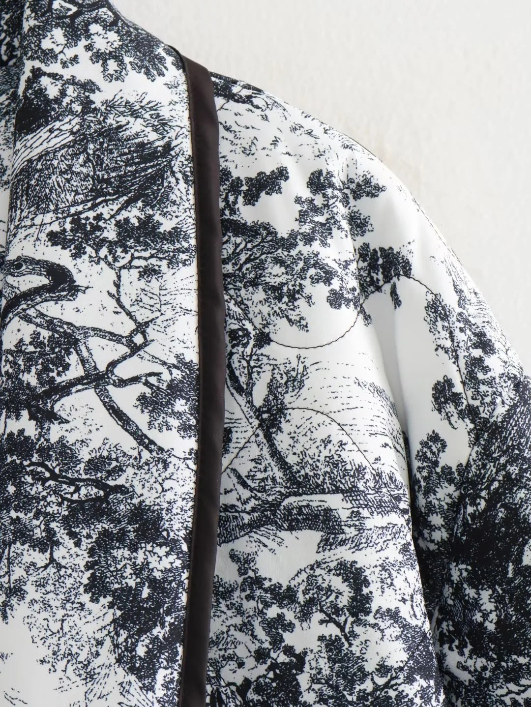 Vintage Ink Painting Cotton Padded Kimono Jacket