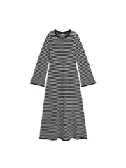 Striped Flare Sleeve Casual Dress