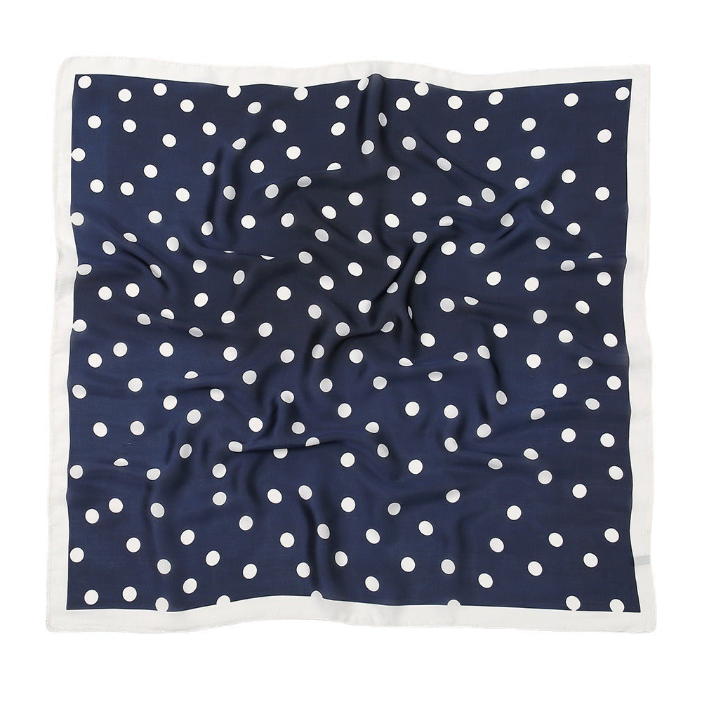 Polka Dots Faux Silk Scarf