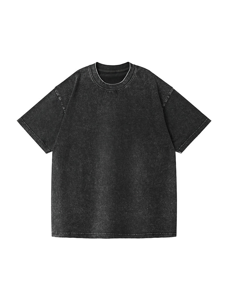 Washed Distressed Cotton T-Shirt