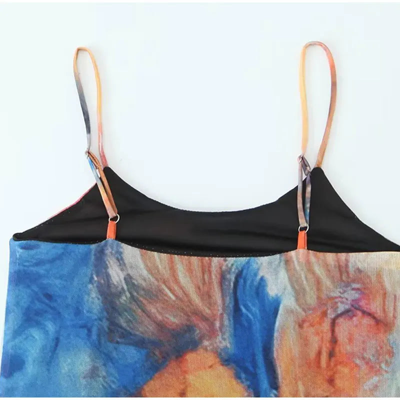 Color Blend Convertible Straps Dress