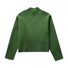 Green Knitted Loose Ribbed Set