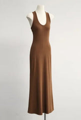 Scoop Neck Halter Knit Dress