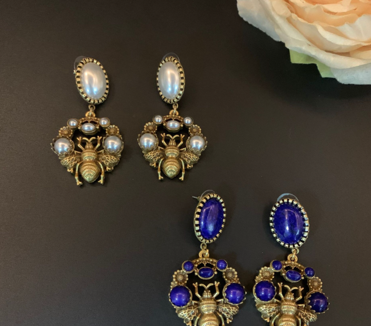 Elegant Palace Style Bee Earrings