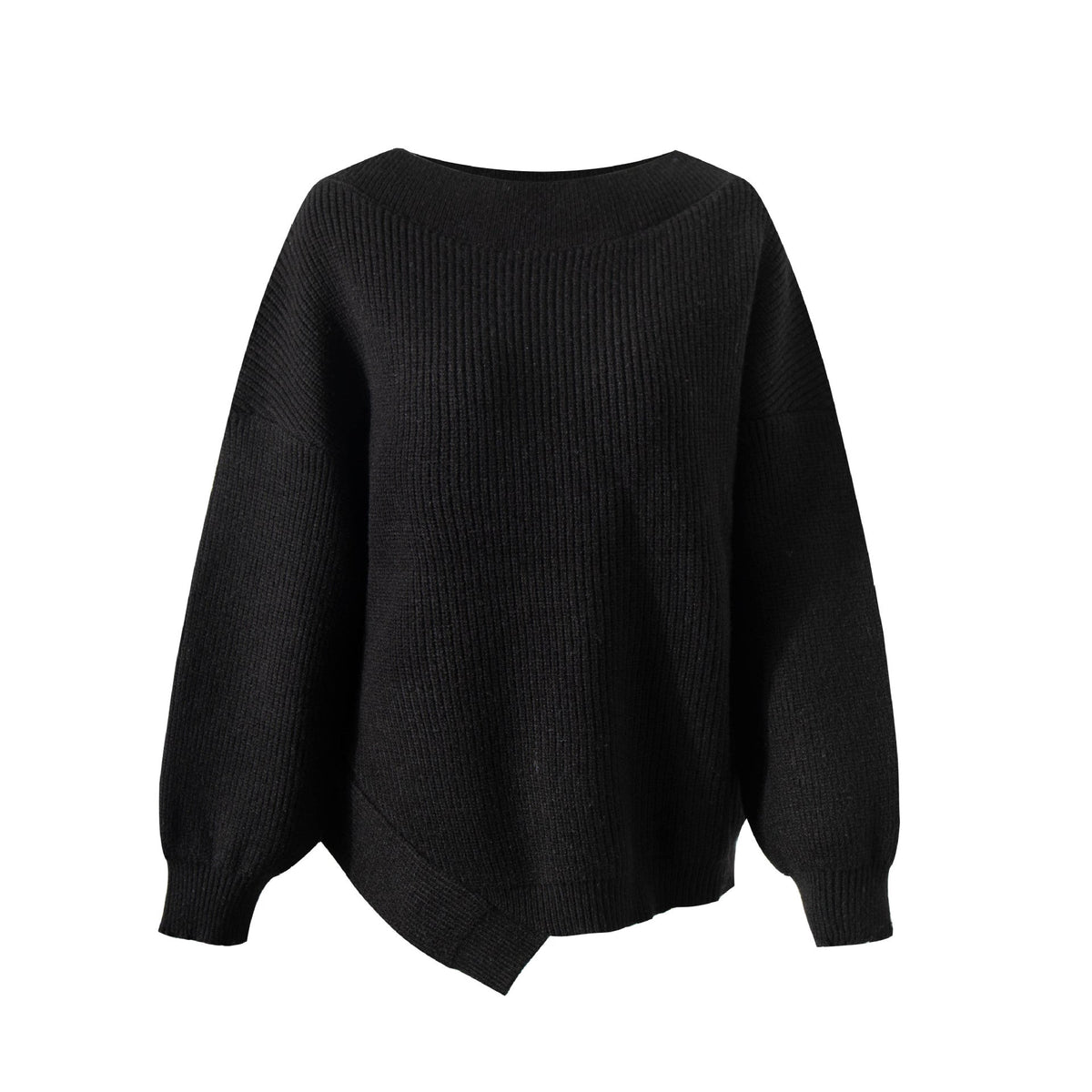 Loose Elastic Thread Irregular Knitting Sweater
