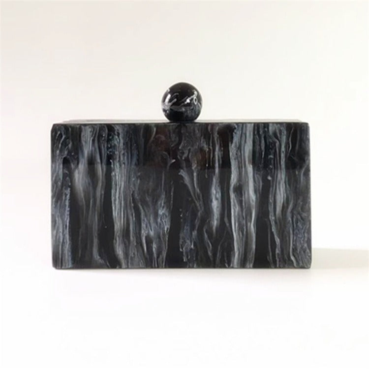 Marble Grain Acrylic Crossbody Box Bag