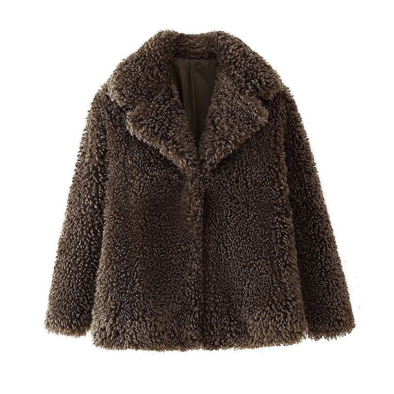 Brown Faux Fur Coat