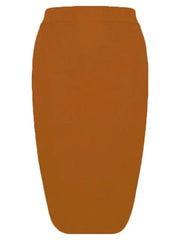Solid Bandage High Waist Skirt