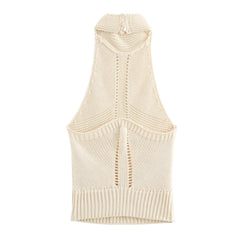 Halter Neck Slim Fit Knitted Vest