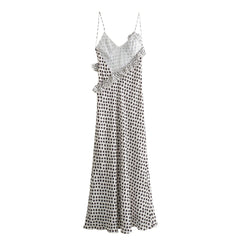 Printed 3D Flower Mid Length Dress