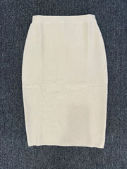 Solid Bandage Midi Skirt