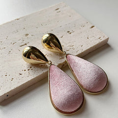 Retro Velvet Water Droplet Exaggerated Earrings