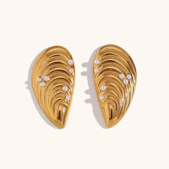 Shell Mussel Stainless Steel Earrings