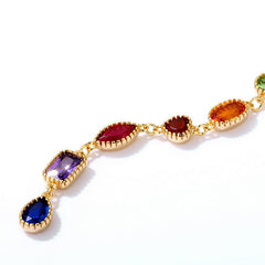 Rainbow Zircon Geometric Pendant