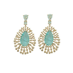 Pre Order:  Blue Cubic Zirconia Earrings