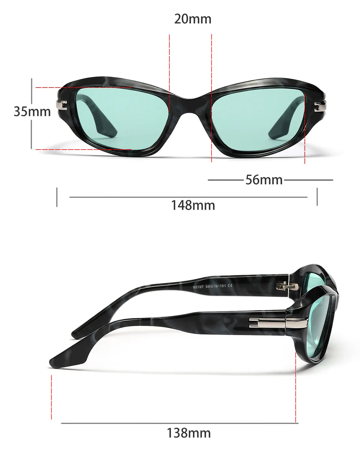 Retro Cat Eye Sports Sunglasses