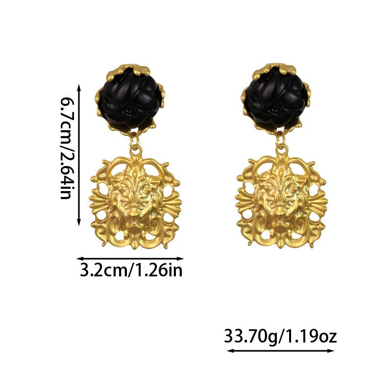 Retro Flower Irregular Earrings