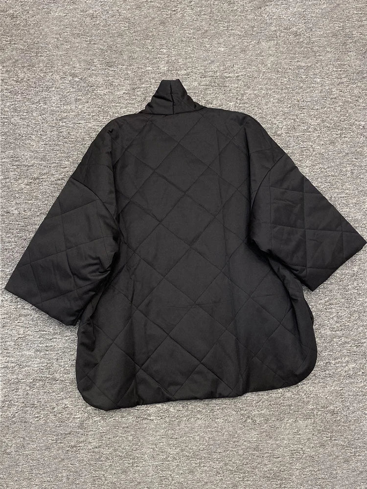 Curved Hem Quilted Jacket