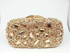 Gemstones Embellished Mini Clutch Bag