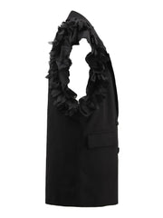 Fungus Edge Splicing Double Breasted Suit Vest