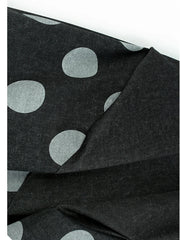 Irregular Dot Printed A-Line Skirt