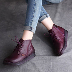Cozy Autumn Winter Retro Handmade Boots Women 35-42