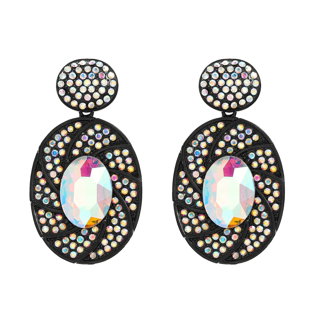 Spiral Light Rhinestone Earrings