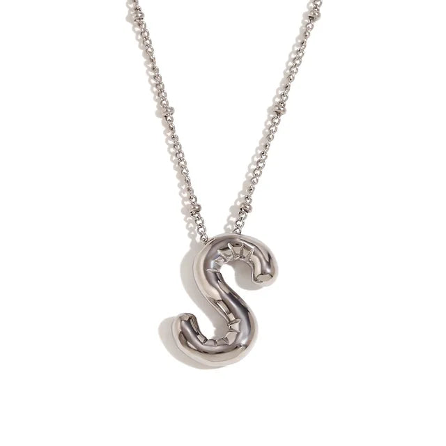 Alphabet Pendant Plated Necklace