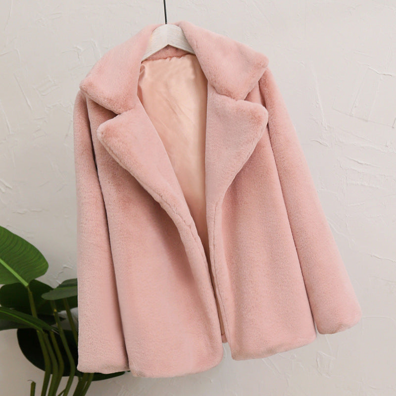 Casual Loose Faux Fur Plush Coat