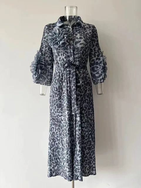 Fungus Sleeves Maxi Sunday Dress