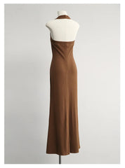 Scoop Neck Halter Knit Dress