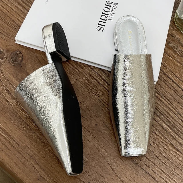 Solid Shallow Mule Slippers