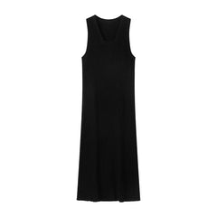 Square Neckline Sleeveless Knit Dress -