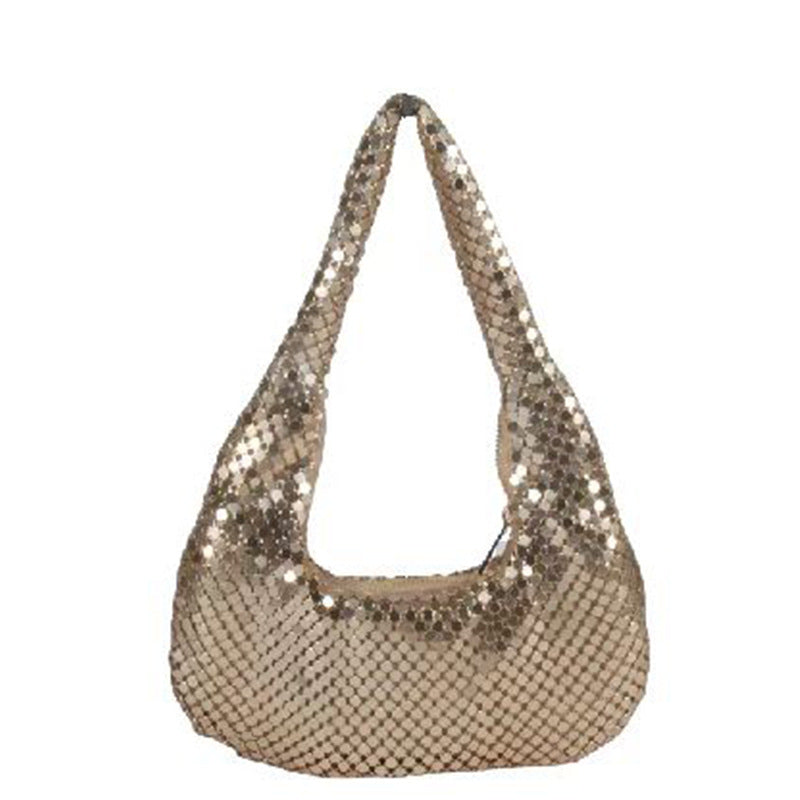 Casual Aluminum Sequin Armpit Shoulder Bag