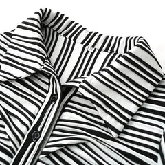 Stripes Shirt+Mini Skirt Set