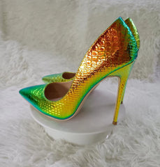 Iridescent Snake Pattern Stilettos