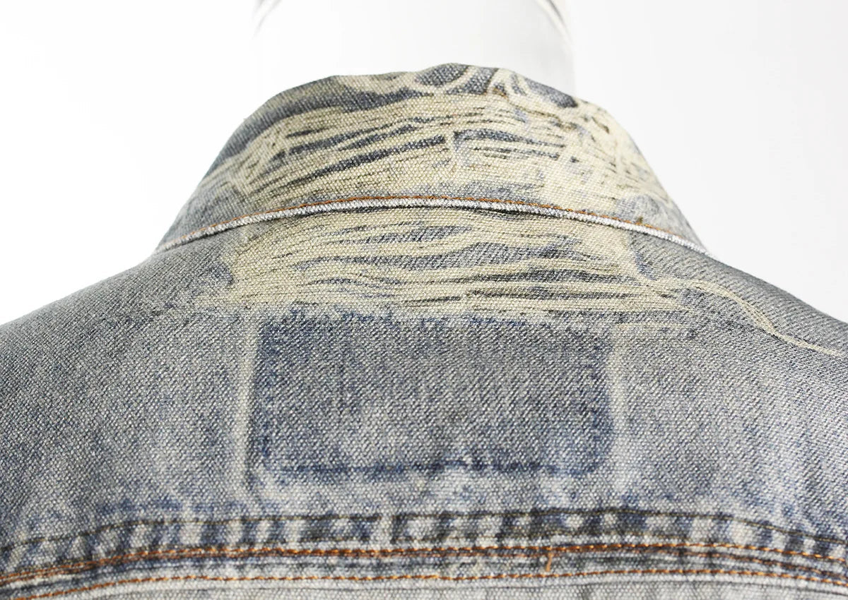 Waist Cinched Retro Denim Jacket