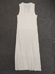 Square Neckline Sleeveless Knit Dress -