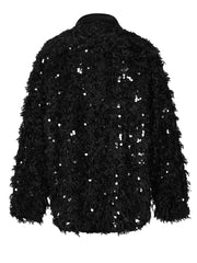 Fringed Sequined Loose Shirt