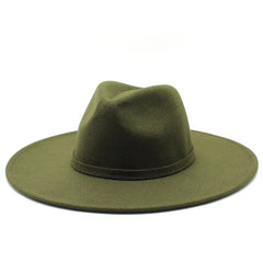 Wide Brim Felt Fedora Hat