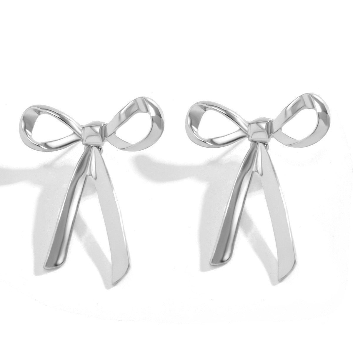 Bow Metal Stud Earrings