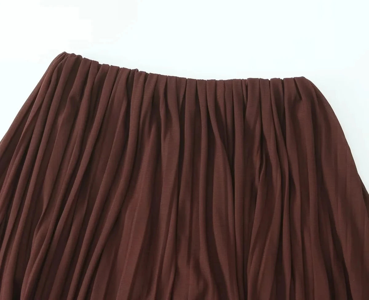 Tube Top+Pants Pleated Set