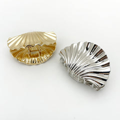 Shell Pleated Hair Clip