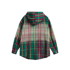 Oversize Plaid Stripes Hoodie