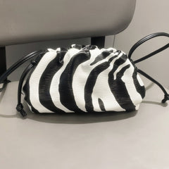 Zebra Pattern Single Shoulder Crossbody Cloud Bag