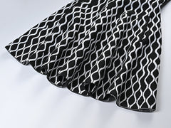 Short Patterned A-Line Dress