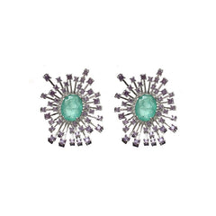 Sparkling Hollow Fireworks Zircon Earrings
