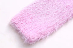 Rhinestones Sparkle Cropped Knit Sweater