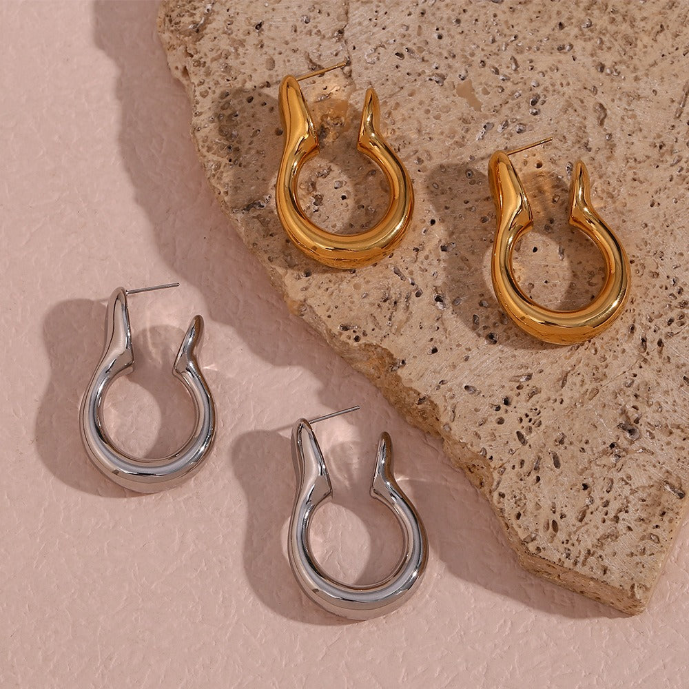Stainless Steel Hollow Earrings