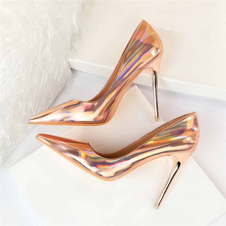 Glossy Pointed Toes Stilettos